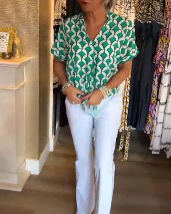Deena Printed Top | Stilvolles & bequemes Damen-Top in verschiedenen Farben