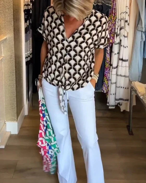 Deena Printed Top | Stilvolles & bequemes Damen-Top in verschiedenen Farben