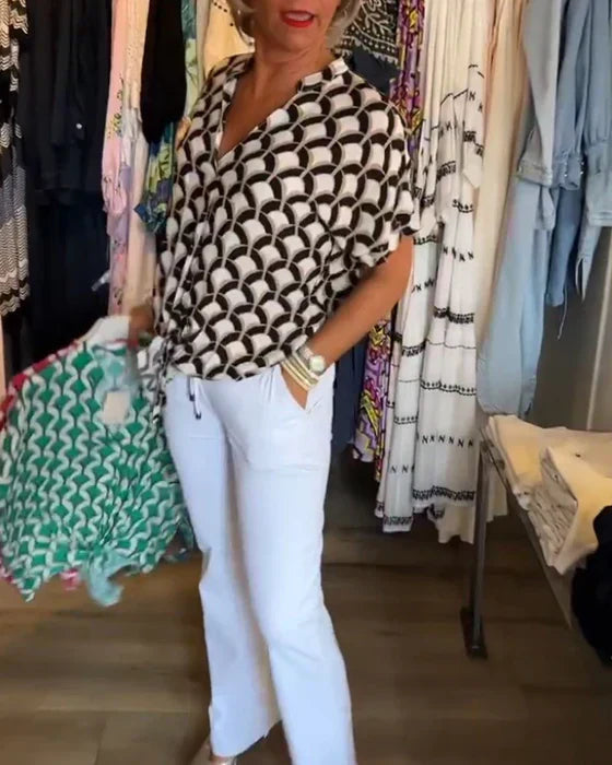 Deena Printed Top | Stilvolles & bequemes Damen-Top in verschiedenen Farben