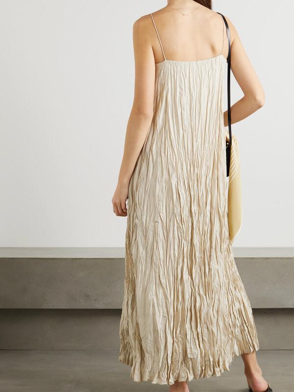 Knitterkleid Damen | Luftig & Bequem | Elegante Spaghetti-Träger für besondere Anlässe