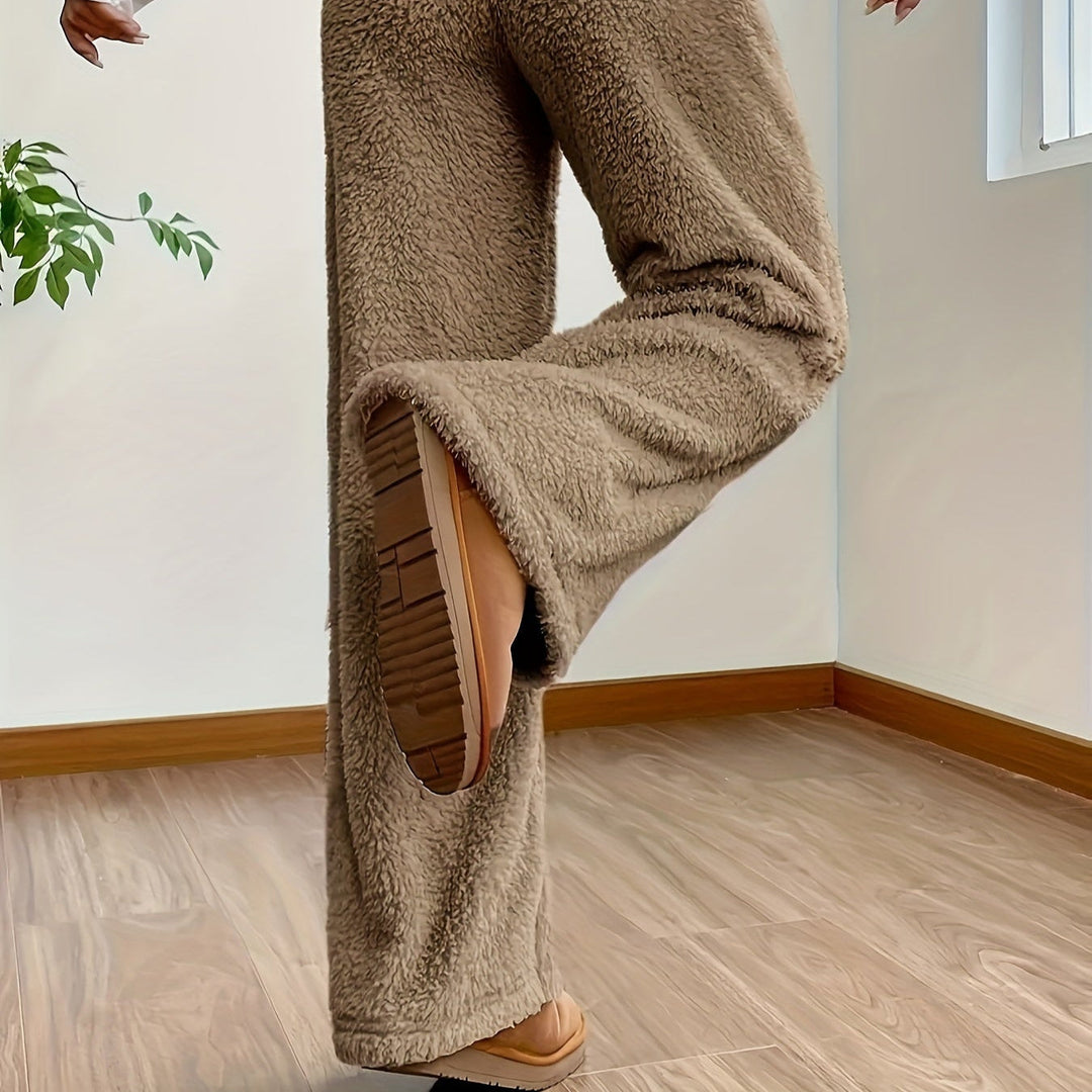 Damen-Entspannungshose mit weitem Bein | Sherpa Komfort & Wärme