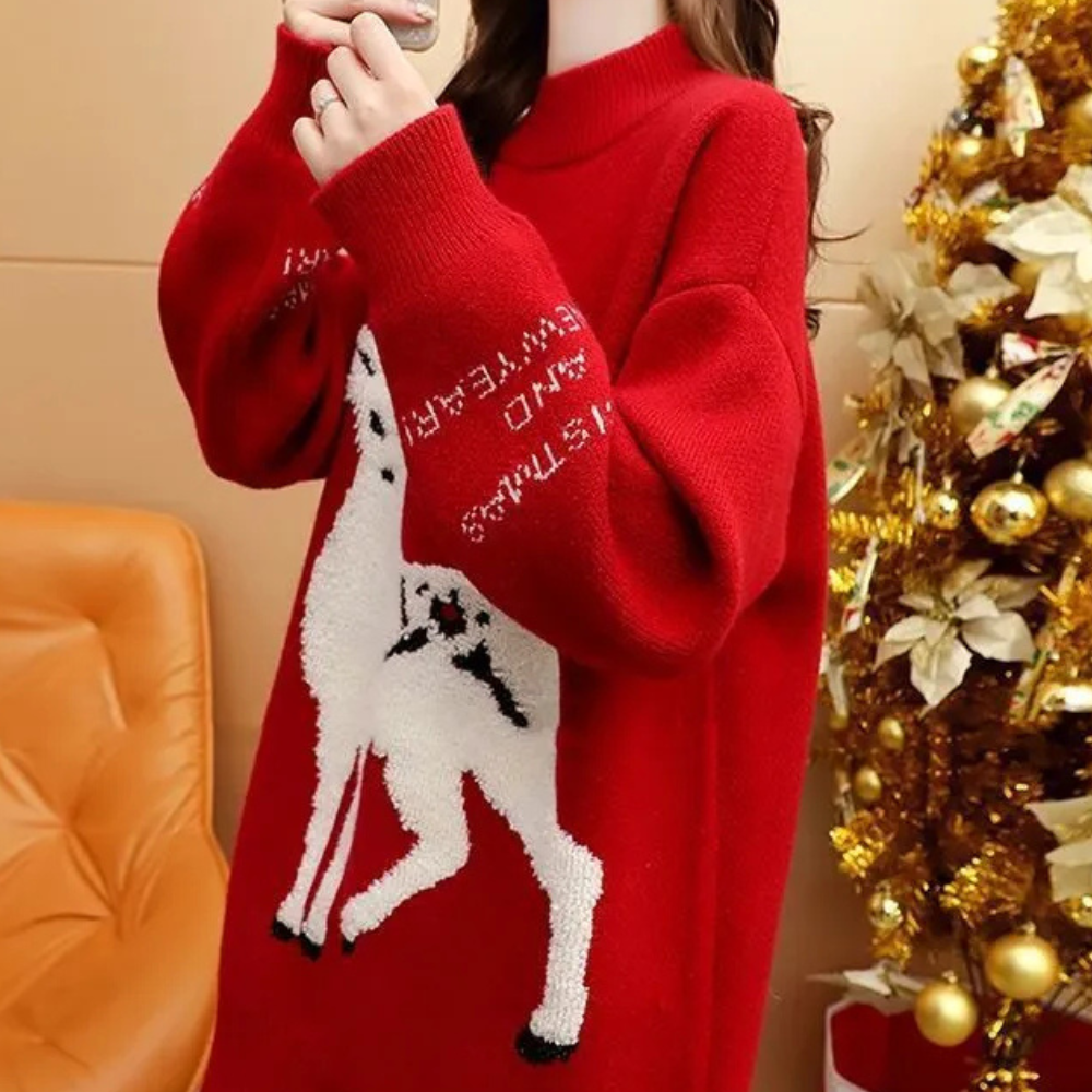CÉLIA | Eleganter Weihnachtspullover für Frauen | Festlicher Chic & Absoluter Tragekomfort