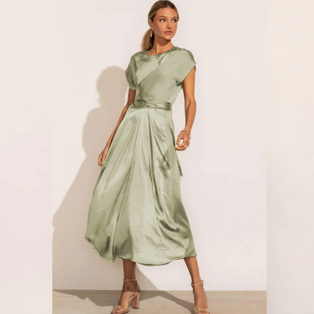 Claire Elegantes Midikleid aus Seide für Frauen | Chic & Raffiniert