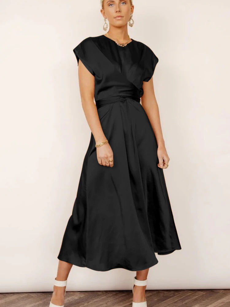 Claire Elegantes Midikleid aus Seide für Frauen | Chic & Raffiniert