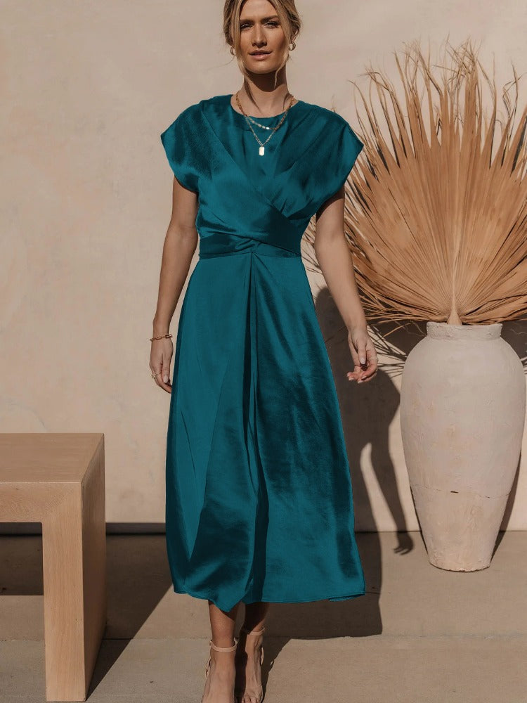 Claire Elegantes Midikleid aus Seide für Frauen | Chic & Raffiniert