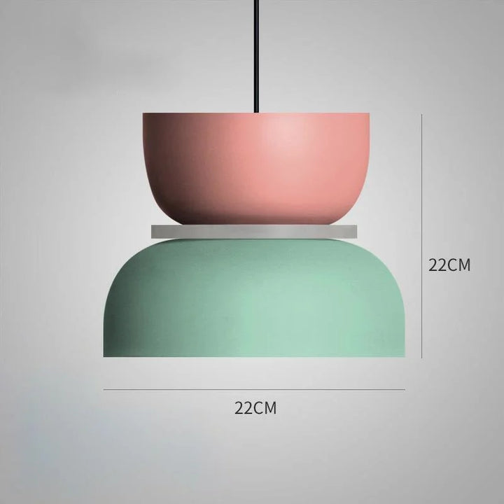 MeloGlow | Lámpara colgante escandinava en tonos pastel - Lámpara colgante moderna para decoración de interiores
