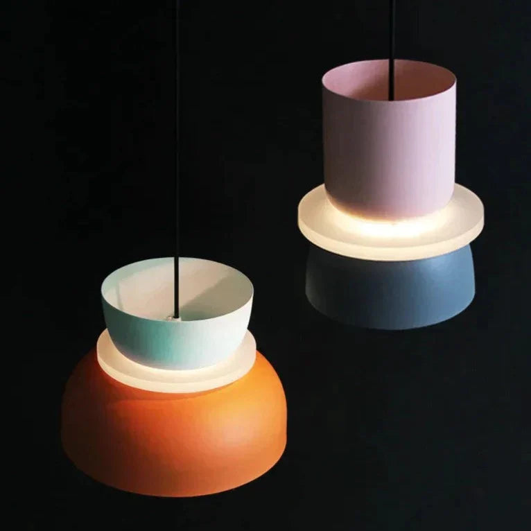MeloGlow | Lámpara colgante escandinava en tonos pastel - Lámpara colgante moderna para decoración de interiores