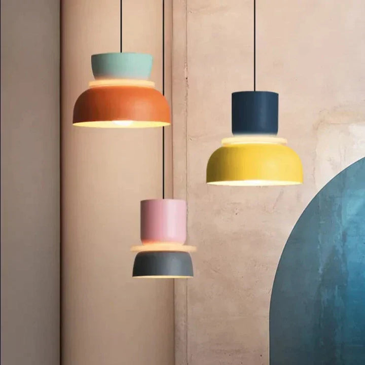 MeloGlow | Lámpara colgante escandinava en tonos pastel - Lámpara colgante moderna para decoración de interiores