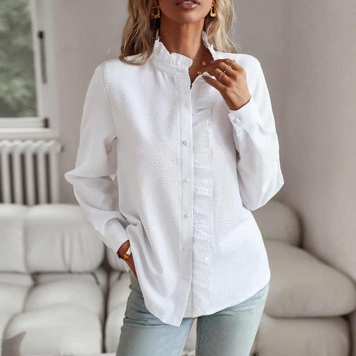 Cécile | Elegante Bluse mit langen Ärmeln - Raffinesse & Komfort